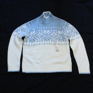 St John's Bay Snowflake Mock Turtleneck